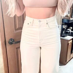 Agolde Women's Cream High Rise Jeans